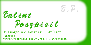 balint poszpisil business card